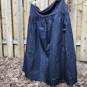 *NWT* Women's Simply Vera Vera Wang XXL Black midi poplin skirt